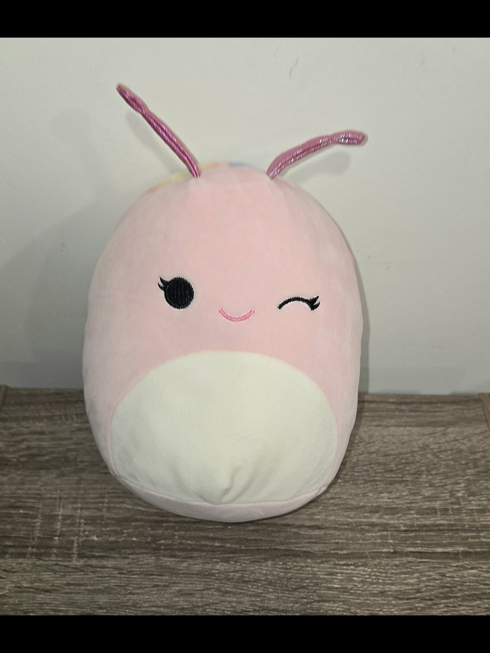 Squishmallows Silvina the Snail Pink Rainbow Tie-Dye Stuffed Animal Kellytoy 8".